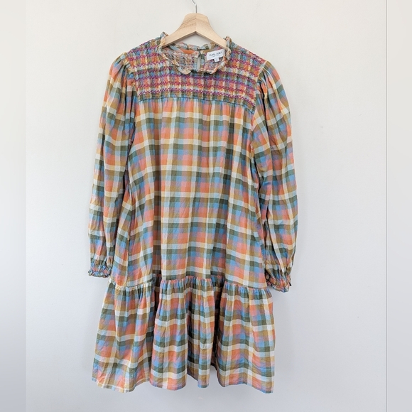 Olivia James Lucy Plaid Smocked Dress - Picture 1 of 14